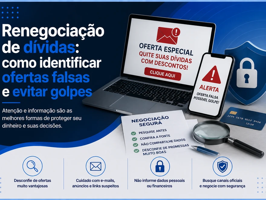 Renegociação de dívidas: como identificar ofertas falsas e evitar golpes